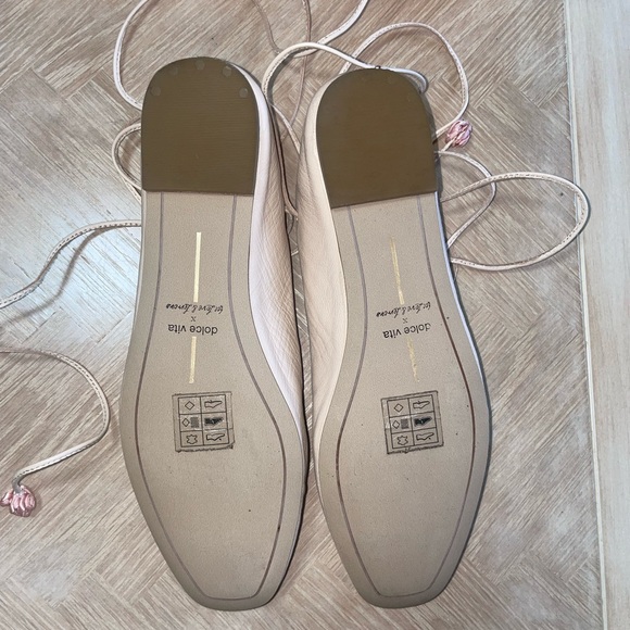 Dolce Vita X For Love & Lemons Ballet Flat in Light Pink Leather - Picture 4 of 8